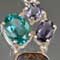 Silver, Boulder Opal, Apatite, Iolite, Spinel, and Chrome Diopside
