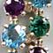 Silver, Blue Topaz, Amethyst, Apatite, and Chrome Diopside