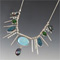 Silver, Opal, Pearls, Apatite, Druzy Chrysocholla,and Chrome Diopside