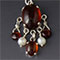 Silver, Hessonite (Garnet), and Pearls